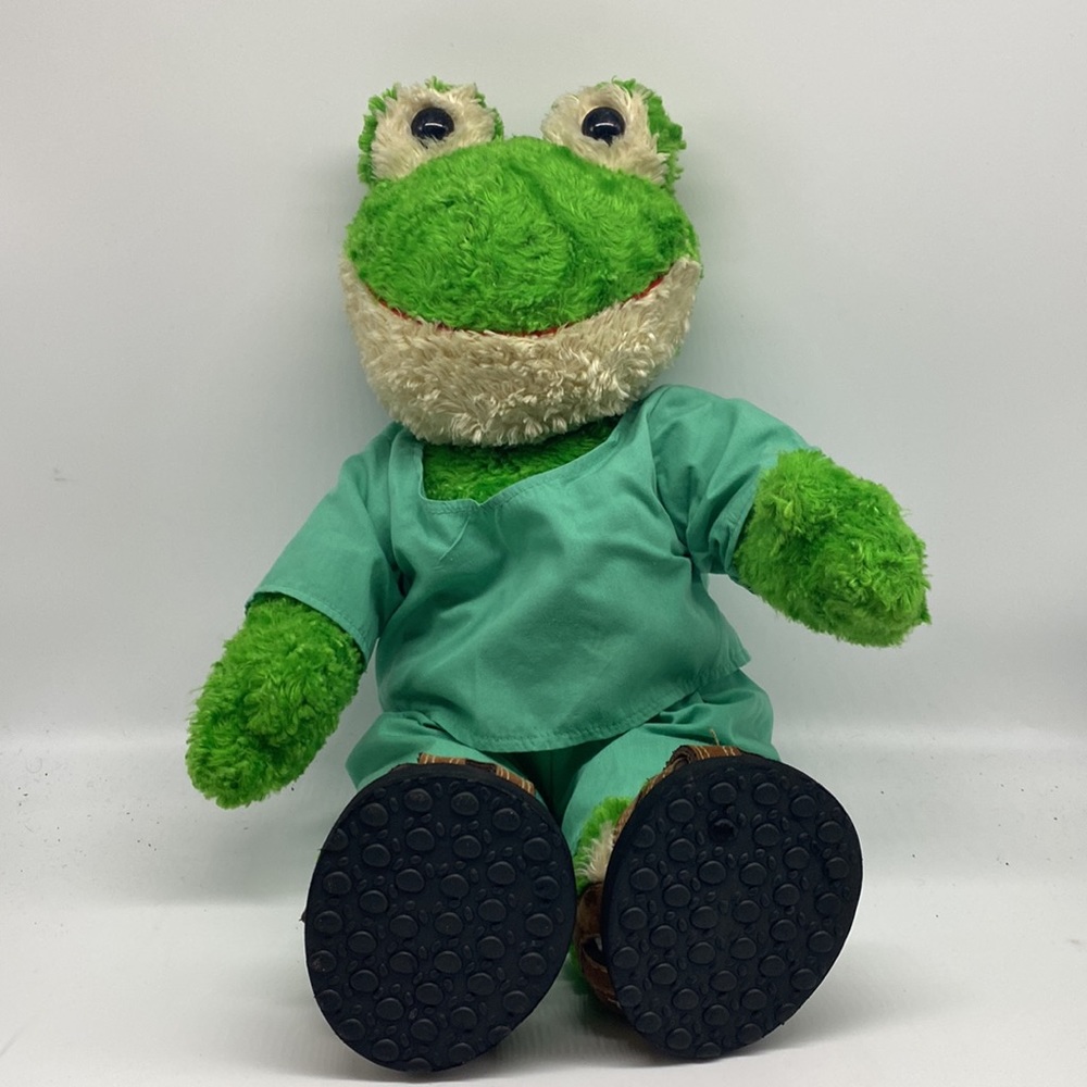 Build A Bear Green Frog Plush Stuffed Animal Toy